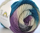 Rosecolor Hand Dyed Gradient Wool Yarn - Rainbow (1 Ball, 07)