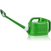 Plastic Watering Can for Indoor & Outdoor Plants 1 Gallon/4-Liter, Ebristar Watering Pot for Garden Flower with Long Spout and Removable 360 Degree Rotation Sprinkler Head, Green