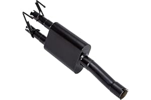 TECTRUC Direct-Fit Muffler,409S Dual Chamber Exhaust Muffler Kit Fits Exhaust 2009-2018 Dodge Ram 1500 Aggressive Series,Stainless Steel 3''Inlet/2.25'' Dual Outlet,18'' Body,Black