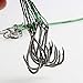 Sougayilang Fishing Hook Snelled Stainless Steel Wire Leader Fishing Rigs Hooks Pack of 10pcs