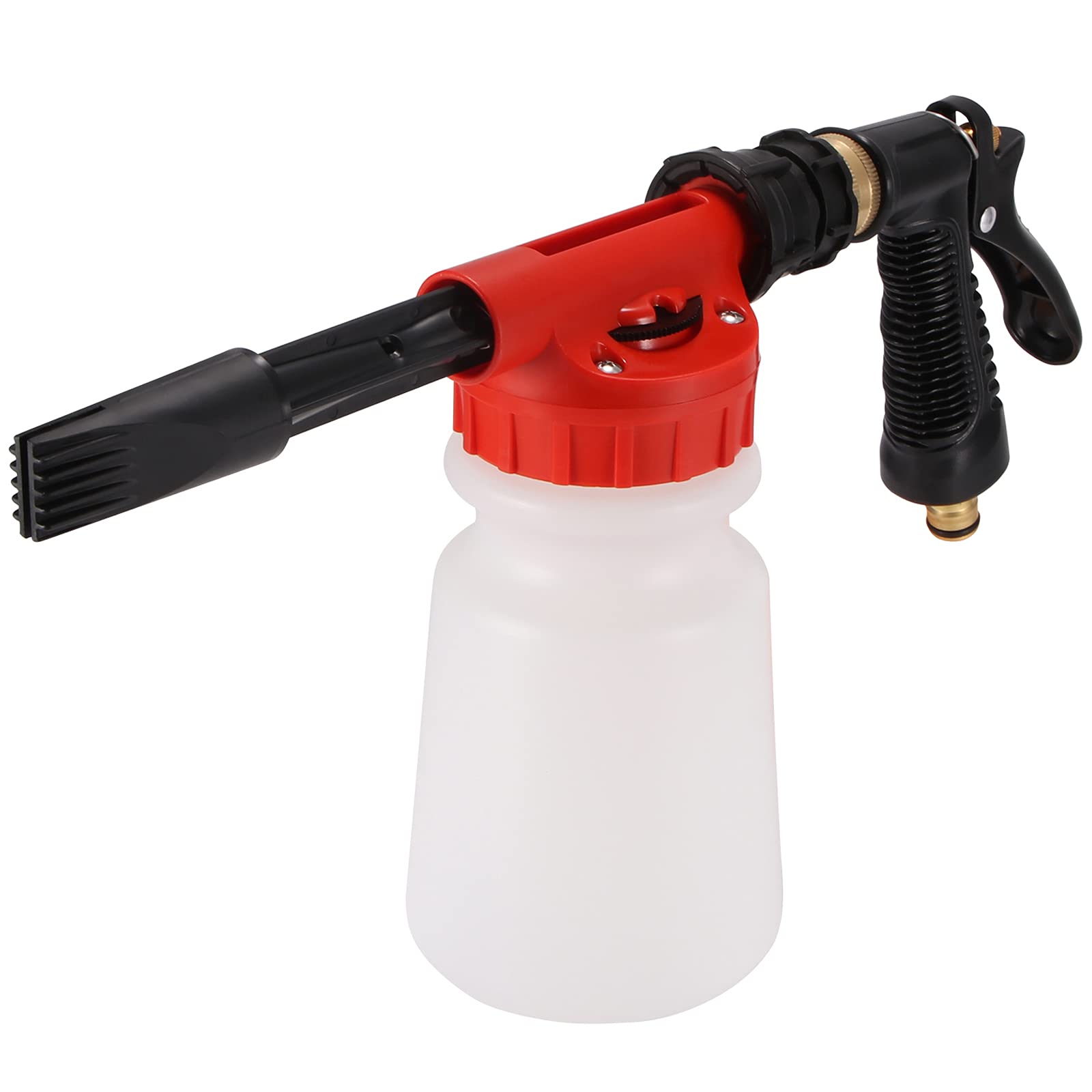ALLOMN Car Wash Foam Gun, Adjustable Hose Wash Sprayer Car Cleaning Foam Gun Cars Water Soap Shampoo Sprayer for Van Motorcycle Vehicle 900ml - Foams Cannon Attaches to Any Garden Hose