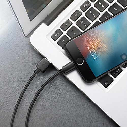 iPhone Charger Cable BUDGET & GOOD 3Pack 6FT Lightning Cable Extra Long Certified iPhone Charging Cord for iPhone 8 8 Plus X 7 7 Plus 6 6 Plus iPad Mini Air Pro iPod Nano Touch (Black)