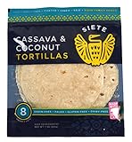 Siete Cassava & Coconut Flour Tortillas, Paleo Approved, 8 count (3 Pack - 24 Tortillas)