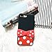 Soft Silicone Minnie Mouse Case with Kickstand for iPhone 7 Plus / 8 Plus 7+ 8+ 7Plus 8Plus Large Size Cartoon Black Red Color Polka Dots Protective Cute Lovely Gift Kids Boys Girls Little Teen