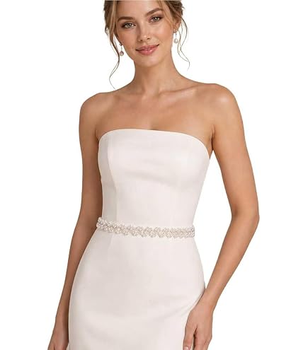 azaleas Women's Pearls Bridal Bridesmaid Dresses Sash Belts,Beaded Wedding Belt Bridal Belts Ivory at Amazon Women's Clothing store