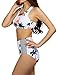 ADFOLF Women's High Waist Bikini Set Bathing Suit 2 Piece Padding Swimsuit Cute Print L