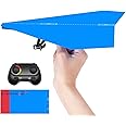 BriCool RC Paper Plane, Remote Control DIY Airplane Kit with Colored Paper, Super Easy Fly Toy for Kids STEM KIT (Birdy-X 2.0)