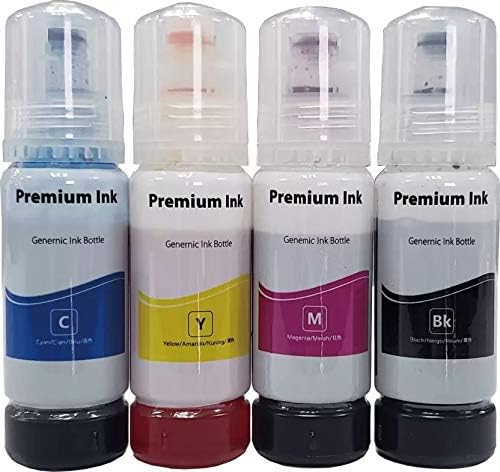Colorful High Quality Korean Ink Compatible for Epson 001 refill ink L4150 L4160 L6160 L6170 L6190 Printer B/C/M/Y 70ml Each Bottle Combo Pack It's a Compatible refill ink Not a Original ink