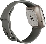 Fitbit Sense Advanced Smartwatch Sage Grey/Silver Heart Health Stress Skin Temp view 6