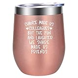 Chance Made Us Colleagues - Coworker Gifts for Women - Coworker Leaving, Goodbye Farewell, Appreciation, Birthday, Going Away, Good Luck, Job, Christmas Gifts for Coworkers, Boss - LEADO Wine Tumbler