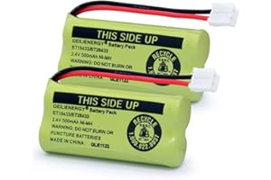 GEILIENERGY BT18433 BT28433 BT184342 BT284342 BT-1011 Battery Compatible for Cordless Phone CS6209 CS6219 CS6229 DS6151 CL80100 CL80109 DCX400 Handset (Pack of 2)