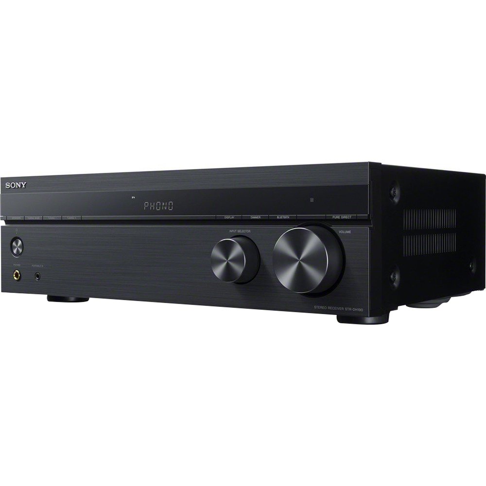 Sony STRDH190 2-Ch Stereo Receiver with Phono Inputs and Bluetooth Bundle with 1 YR CPS Enhanced Protection Pack