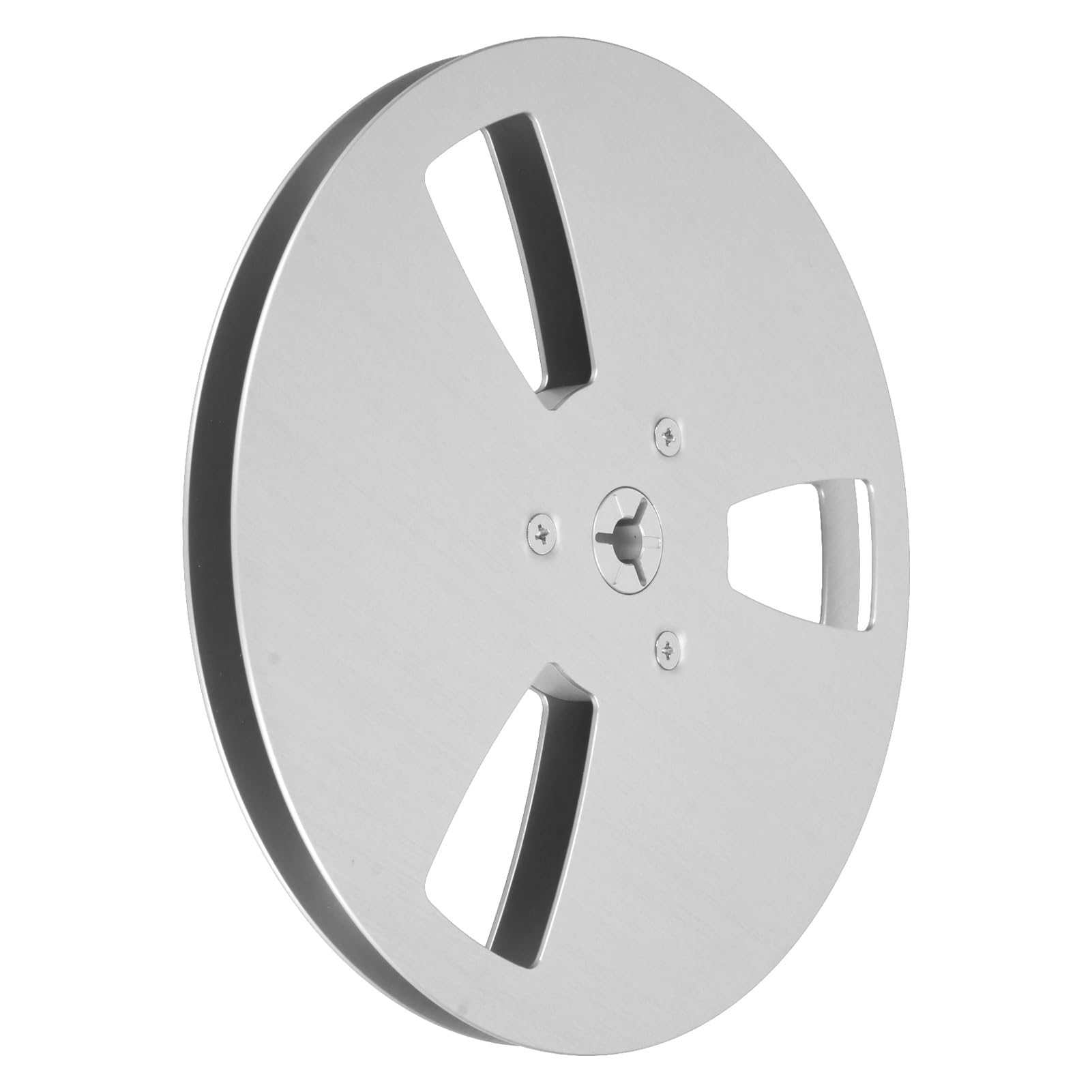 Takeup Reel,1/4 7 Inch Empty Take Up Reel to Reel Small Hub Open Reel Sound Tape Takeup Reel with 3 Holes,Sound Takeup Reel for Recording Nab (Silver)