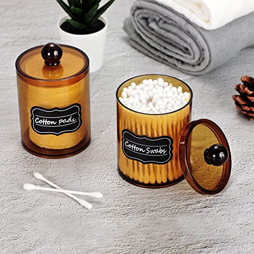 SheeChung 4 Pack Plastic Acrylic Bathroom Vanity Countertop Canister