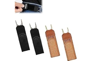 4PCS Buckleless Belt Tactical Metal Hook Elastic Belt, Adjustable No Buckle Side Belt for Pants, Comfortable Stretch Waist Be
