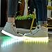 AnnabelZ LED Shoes High Top Men Women Light Up Shoes USB Charging Metal Velcro Flashing Sneakers