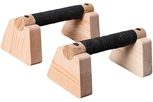 Fitness Push-up Bars, Wooden Parallettes, Strength Training Stable Anti Slip Grip Push Up Stand for Fitness, Gymnastics, Aero
