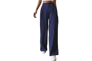 EOPUING Cotton Linen Pants for Women, Summer 2023 High Waist Wide Leg Pants Dressy Casual Plus Size Trousers