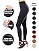 SATINA Fleece Lined Leggings High Waist Compression Slimming Warm Opaque Tights (One Size, Charcoal)