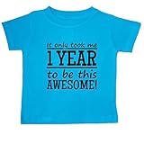 Inktastic Baby Boys' 1 year to be this awesome Baby T-Shirt 18 Months Turquoise