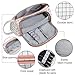 Fabric Pencil Case, Big Capacity Pencil Case, Pen Organizer with Color Zipper, Two Different Open Method, School and Office Supplies, 8.5x6.2x3.2(H) inches, (Pink Lattice)