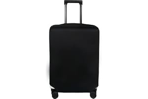 Explore Land Travel Luggage Cover Fits 27-30 inch Case (Black, L) | Washable & High Elastic Fabric, Scratch-Resistant, Stylis