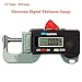 HONG111 Digital Thickness Gauges Mini Portable Horizontal Electronic Thickness Meter Measurement Tool 0 to 12.7mm Caliper, 0.01mm Resolution, -0.03mm Accuracy (Grey Black)