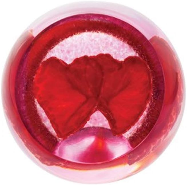 Caithness Glass Love Hearts Paperweight | Single | 65mm x 65mm | Handmade in Scotland | Two hand-blown glass hearts express love when they meet inside this charming paperweight | Boxed | Gift