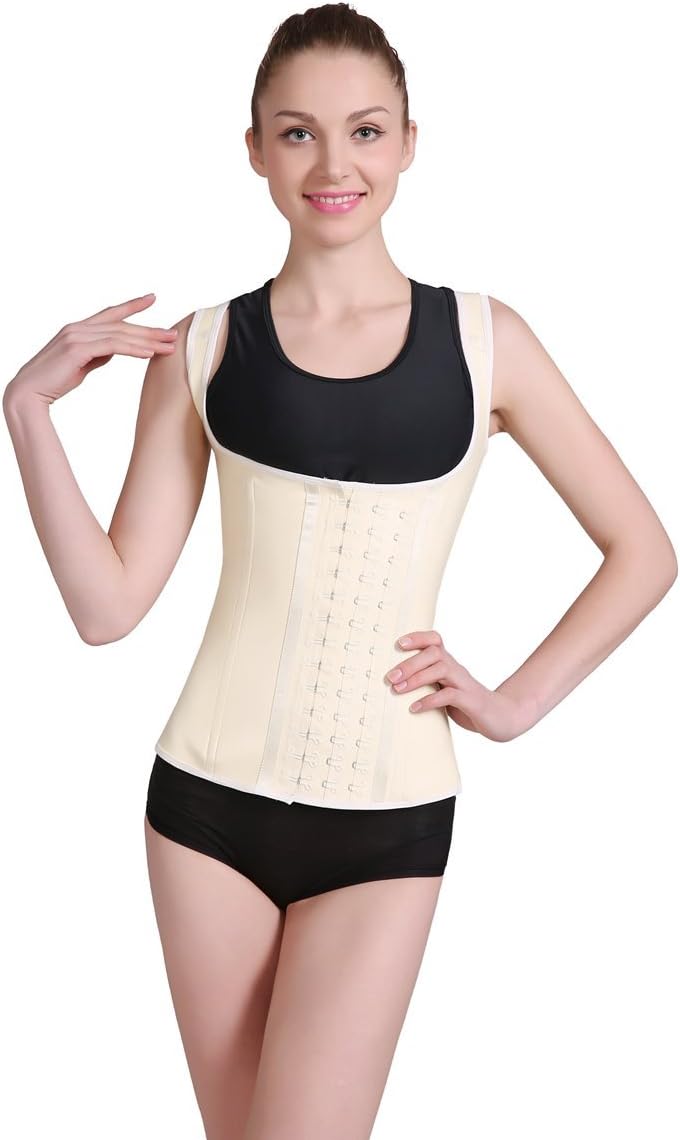 Ann Darling Women’s Workout Latex Waist Trainer Cincher Full Vest Waist Body Shaper