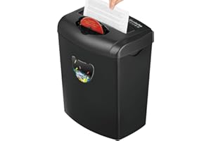 Woolsche 12-Sheet Cross Cut Paper Shredder with Large 5.55-Gallon Basket - P-4 Security, 3-Mode Shred for Cards/CDs/Staples/Clips - Jam Proof System for Office (ETL Certified)