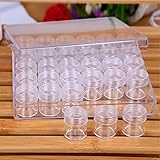 Teemico 1 Set of Transparent Storage Box with 30 Slots for Nail Art Tools Storage Small Parts Beads Jewelry Make up Tools Organizer Container