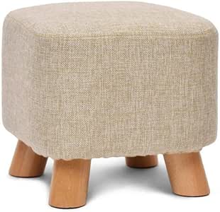 Widely Reposapiés pequeño Cojín Reposapiés - Reposapiés de Lino de Cubo