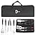 TD Design Deluxe Heavy Duty Stainless Steel BBQ Grill Set Tools Barbecue Tools Grilling Utensils - Grill Spatula, Barbecue Tongs, BBQ Fork, and Cleaning Brush