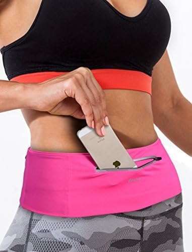 JenniWears Running Belt Zipper Pocket for iPhone 6/6s/7/7 Plus, Fitness Workout Terra Belt for Women and Men - Waist Fanny Pack for Cycling Hiking Walking Climbing