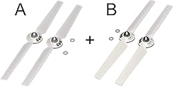 eoocvt 2 Pairs Propeller Rotor Blade Sets A and B