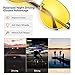 Myiaur Aviator Night-driving Glasses, Polarized Night-Vision Glasses for Fashion Men&Women, Anti Glare Vision Yellow Glasses (A1 gun frame yellow night-driving glasses)