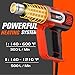 REXBETI 1800W Variable Temperature Heat Gun, 140℉-1210℉(60℃-654℃) High Power Hot Air Gun, Hard Case with 9 Attachments, Fast Heating In Seconds, Perfect for Crafts, Shrinking PVC/Wrap, Stripping Paint