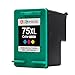 GPC Image Remanufactured Ink Cartridge Replacement for HP 74XL 75XL 74 XL 75 XL to use with Photosmart C4280 C5280 C4385 C4580 Officejet J6480 J5780 Deskjet D4360 Printer(1 Black 1 Tri-Color, 2-Pack)