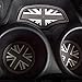 Soft Silicone Black & Gray Union Jack UK Flag Style Front Cup Holders 4PCS Coasters and Storage Box Mat for Mini Cooper F55 F56