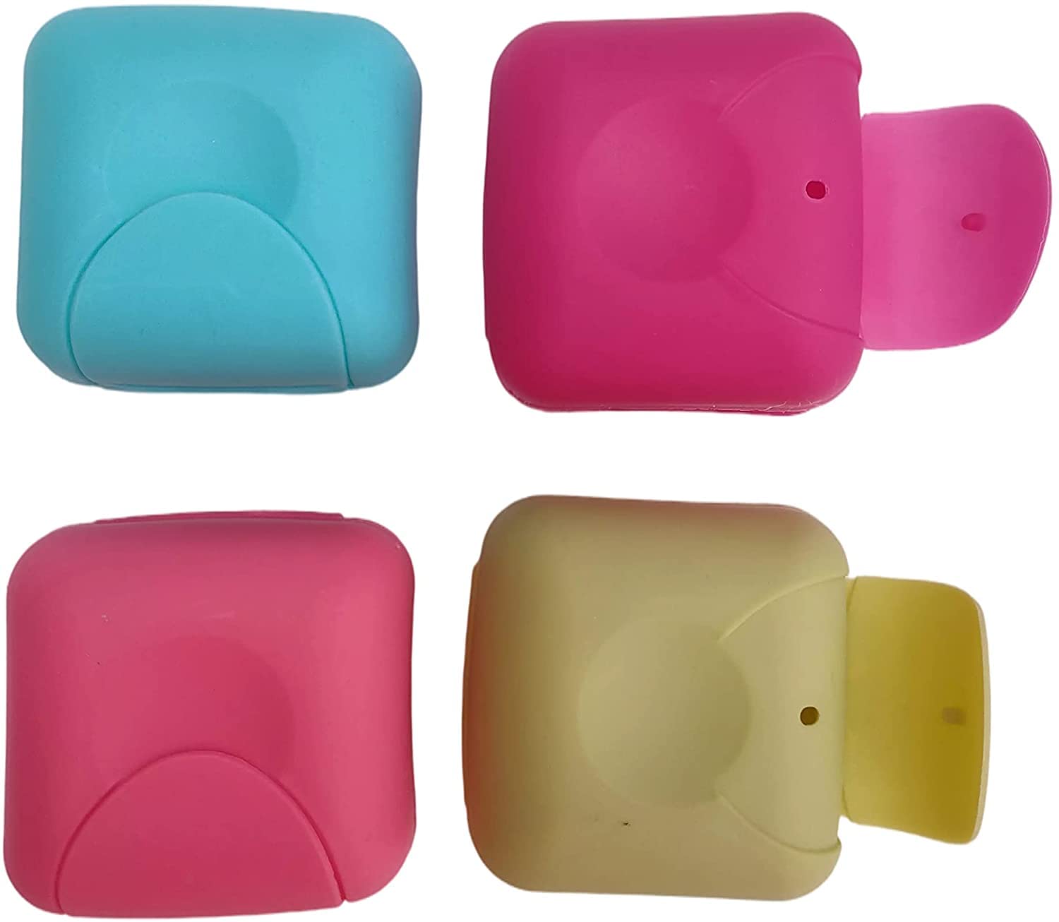 Photo 1 of 4 Pcs Portable Travel Soap Container Case Box Holder, Plastic Soap Case Organizer for Home, Bathroom, Hiking, Camping and Other Outdoor Activities (Blue Green Pink, Rose Red)