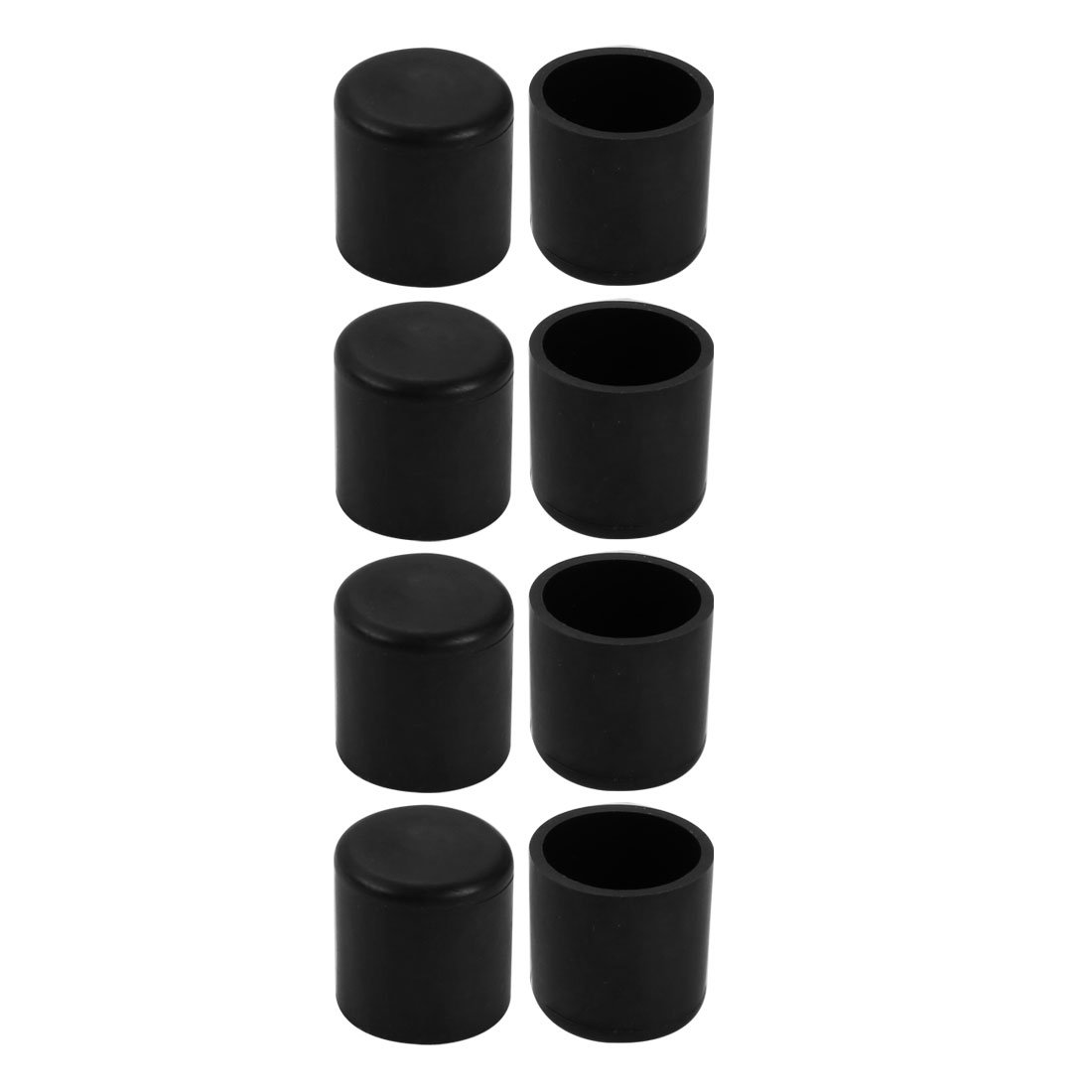 sourcingmap 19mm Inner Diameter Chair Leg Floor Protectors Table Feet Tips Covers Caps 8pcs