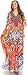 Sakkas SS1625 KF60025BT - LongKaftan Georgettina Ligthweight Printed Long Caftan Dress/Cover Up - Sunset Orange/Multi - OS