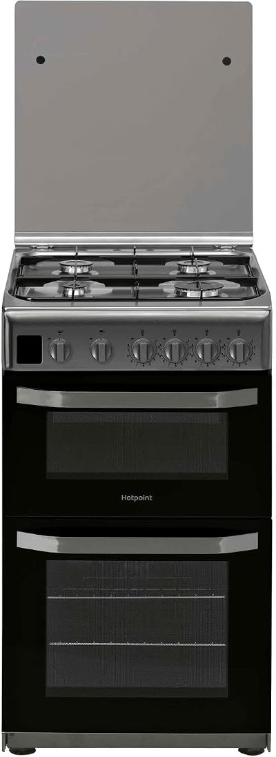 Hotpoint HD5G00CCX 50cm Gas Cooker with Lid Stainless Steel 69L/32L