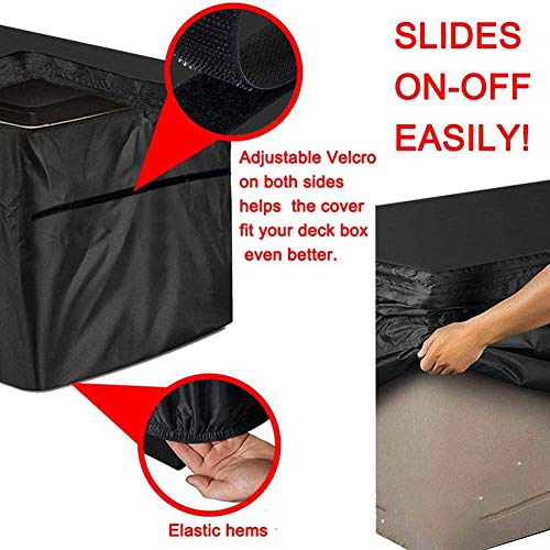AlexHoumie Auflagenbox/Kissenbox Cover Mit Reißverschluss 210D Silberbeschichtetem Oxford-Stoff Patio Deck Box Abdeckung… – Bild 5