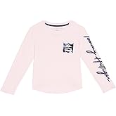 Tommy Hilfiger Girls Long Sleeve Logo Graphic Crew Neck T-Shirt