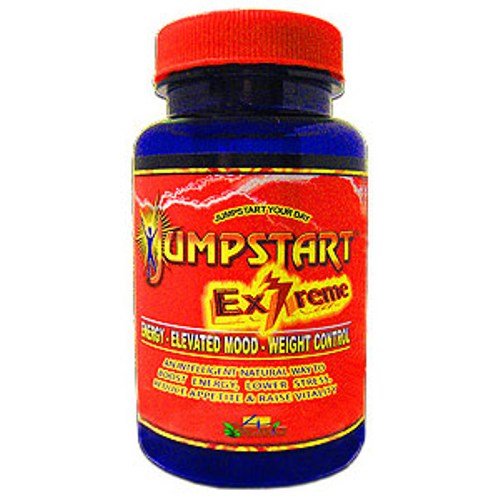 Jumpstart EX Energy, Focus & Mood Supplement Bottle (30 Capsules) by 4 Organics - All Natural En