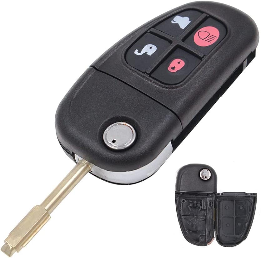 topone1 For Jaguar X-type S-type XJ XJ8 XJR 2001 2002 2003 2004 2005 2006 2007 2008 Car Remote Key Shell Case Fob Housing Cover