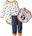 BON BEBE Baby-Boys Newborn Football Bodysuit with Bib and Pant Set