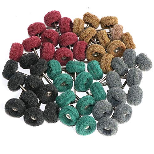 FPPO 50PCS Abrasive Buffing Polishing Wheel Set for Rotary Tool,Mini