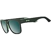 goodr Mint Julep Electroshocks Polarized Sunglasses for Men & Women, Large Sized (BFG), Dark Green Solid Frame with Green Gradient Lenses, UV400 Protection, No Slip, No Bounce